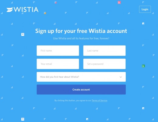 wistia landing page