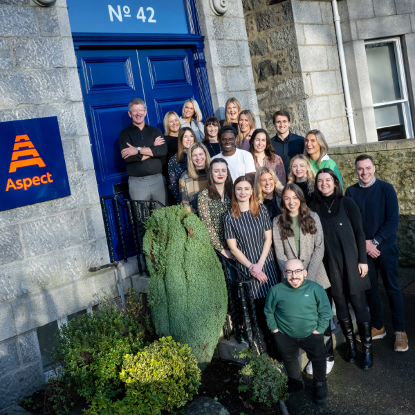 The Aspect team at the new office on Carden Place