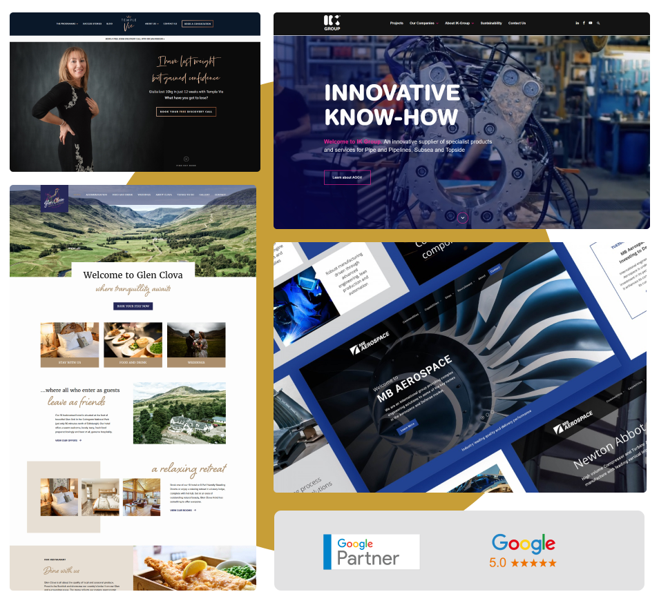 Examples of Glasgow web design