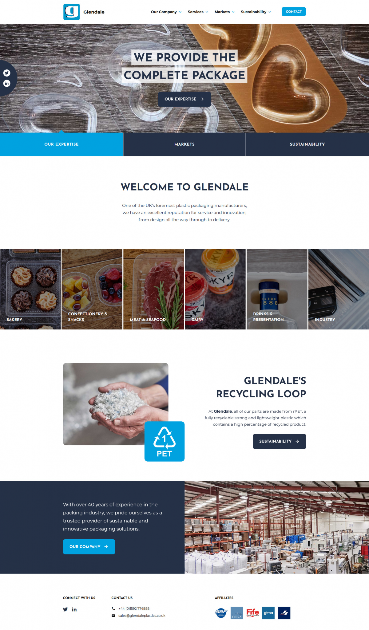 glendale website screenshot